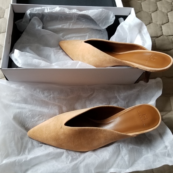 Halston fine suede mules - Picture 6 of 7